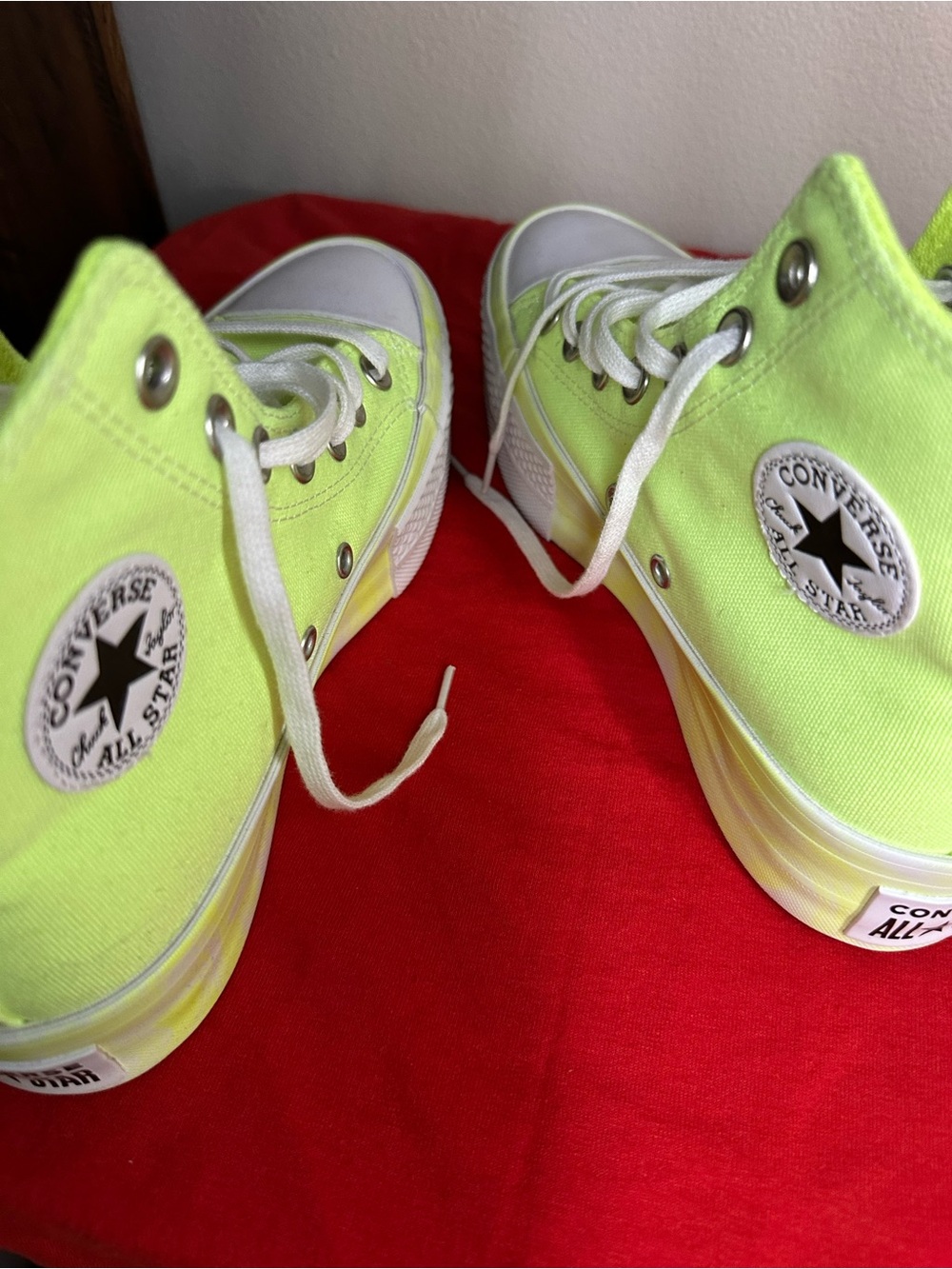 Converse Womens' Chuck Taylor High-Top Sneakers - Neon Lime